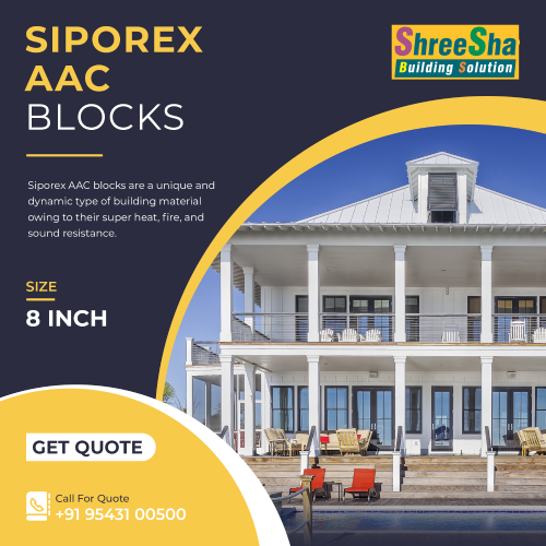 8 inch Siporex AAC Blocks